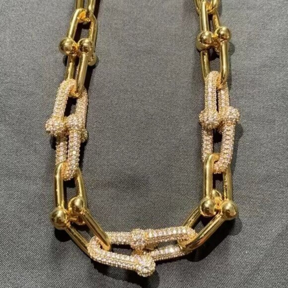 Auth Louis Vuitton Lock & Key w/unbranded 925 Pure Silver Gold plated Necklace - Picture 5 of 15